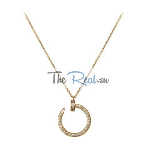 Cartier Juste Un Clou Necklace 18k Yellow Gold Copy Set 36 Diamonds