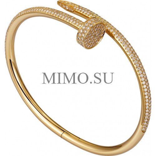 Cartier Juste Un Clou Bracelet Fake 18k Yellow Gold Plated Nail Bracelet With Diamonds Copy N6709817